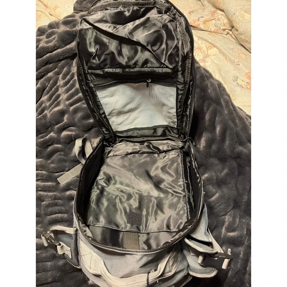 Dinictis Tactical Travel Backpack Gray MOLLE Laptop Rucksack with Flag Patch
